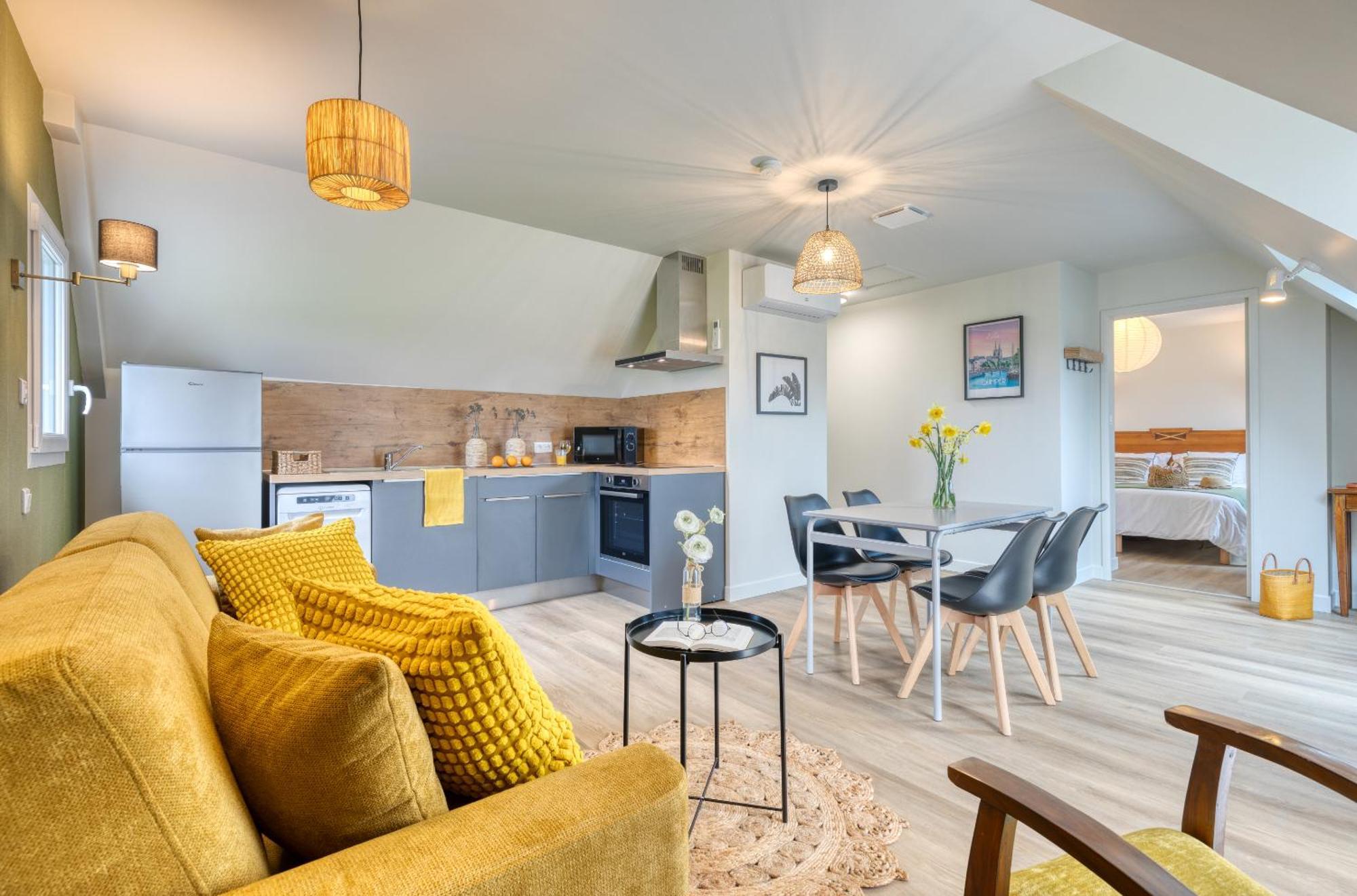 Saint-ÉvarzecLa Ferme De Vur Venアパートメント 部屋 写真