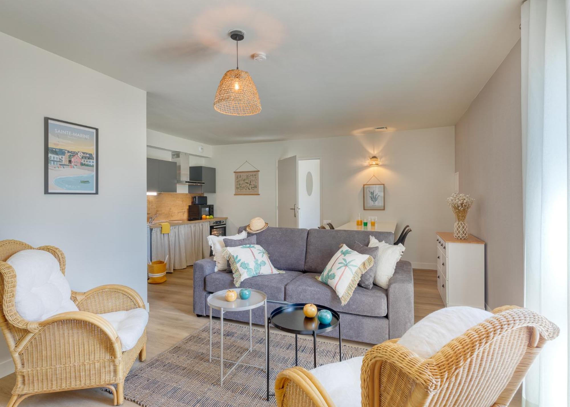 Saint-ÉvarzecLa Ferme De Vur Venアパートメント 部屋 写真